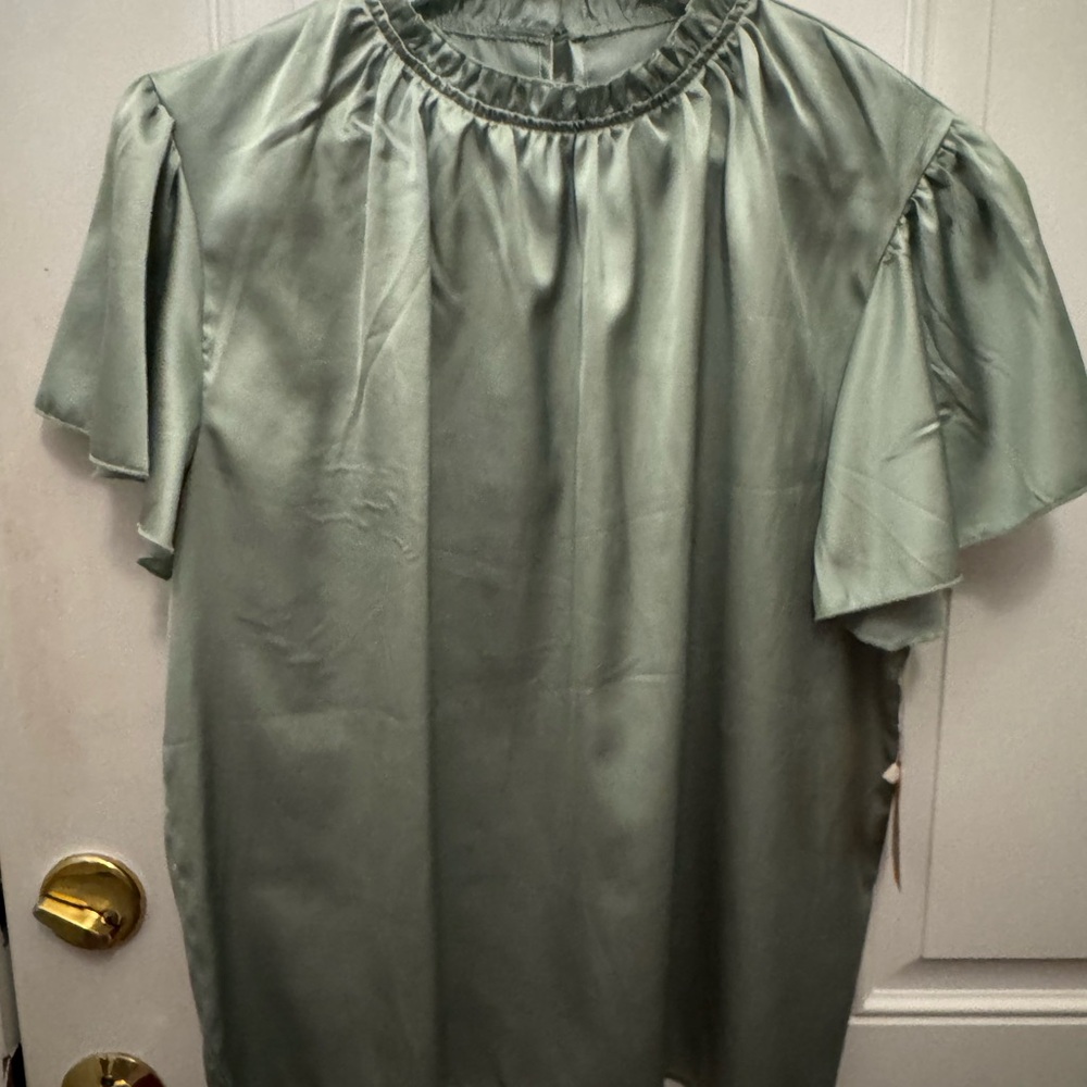 Luxe Sage Green Blouse
